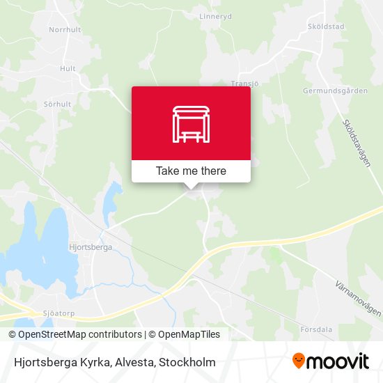 Hjortsberga Kyrka, Alvesta map