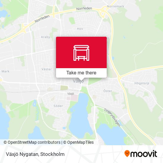 Växjö Nygatan map