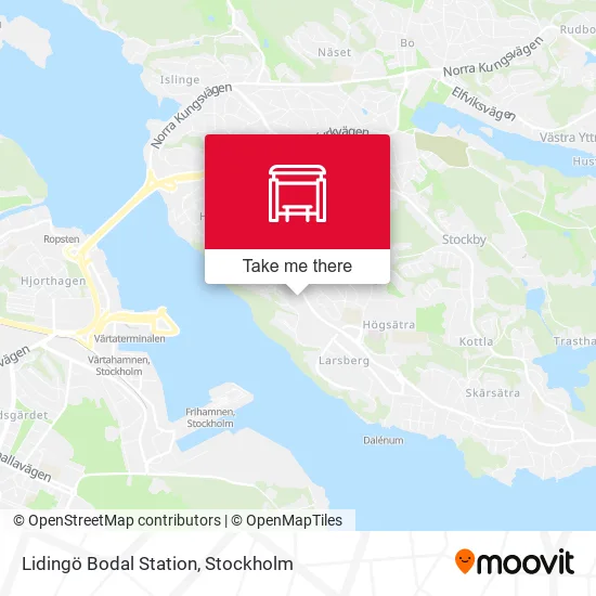 Lidingö Bodal Station map