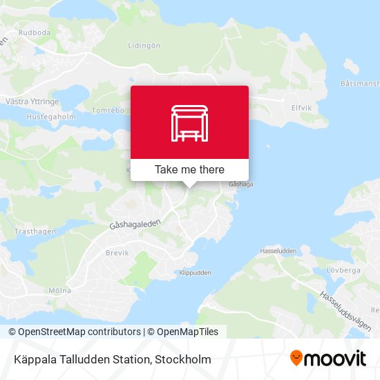 Käppala Talludden Station map