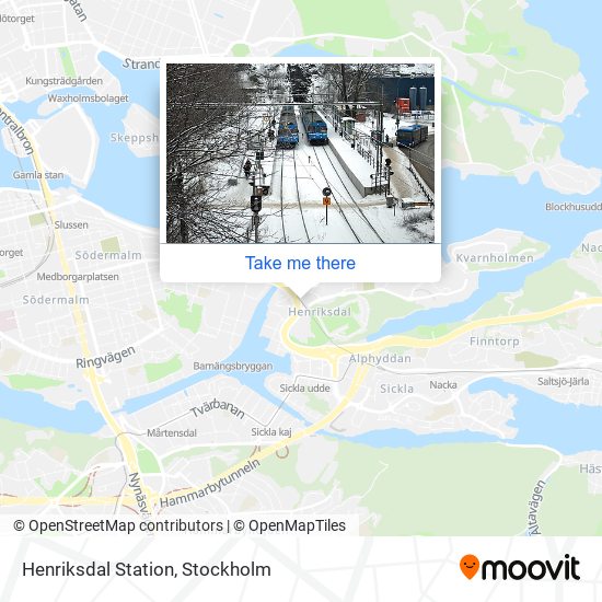 Henriksdal Station map