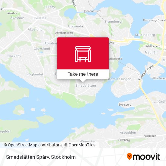 Smedslätten Spårv map