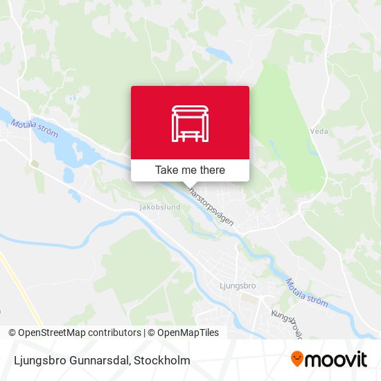 Ljungsbro Gunnarsdal map