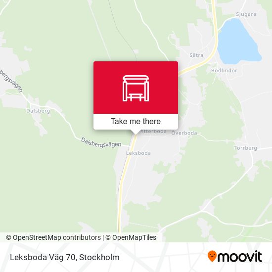 Leksboda Väg 70 map