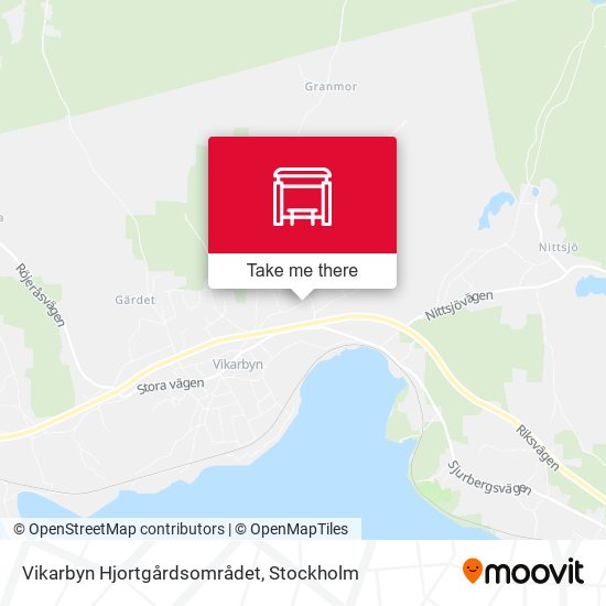 Vikarbyn Hjortgårdsområdet map