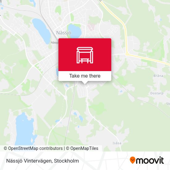 Nässjö Vintervägen map
