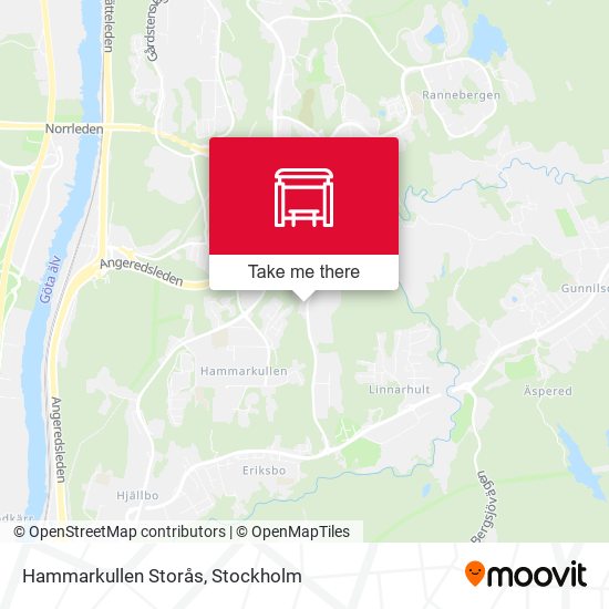 Hammarkullen Storås map