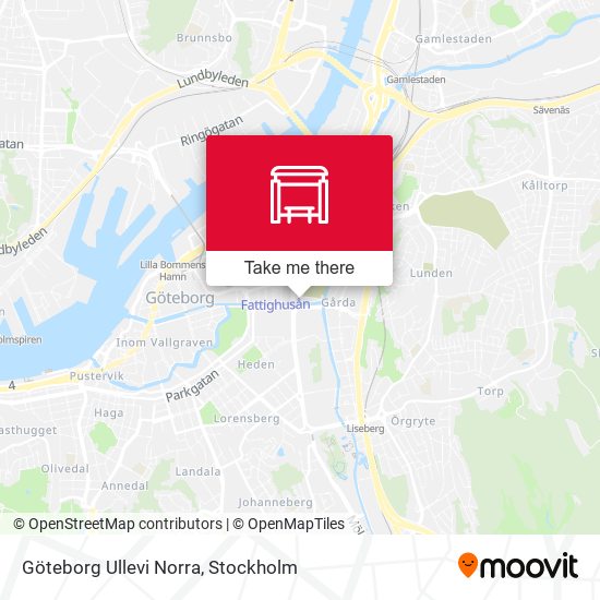 Göteborg Ullevi Norra map