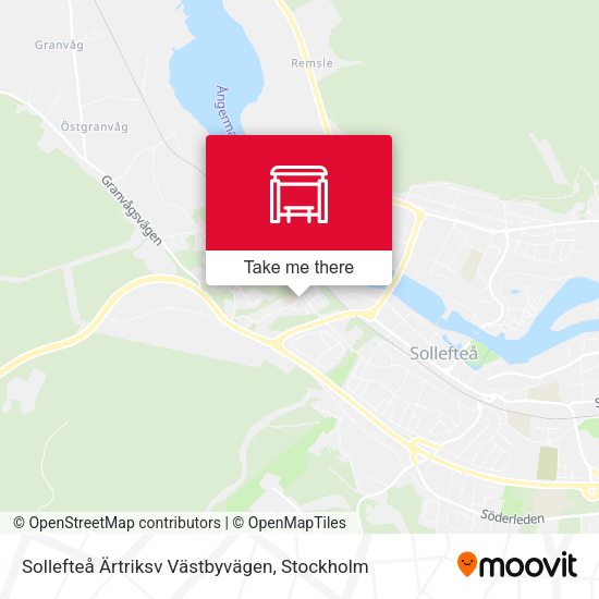 Sollefteå Ärtriksv Västbyvägen map