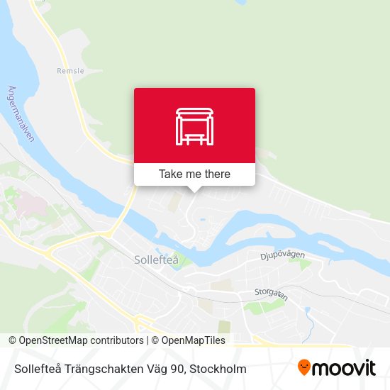 Sollefteå Trängschakten Väg 90 map