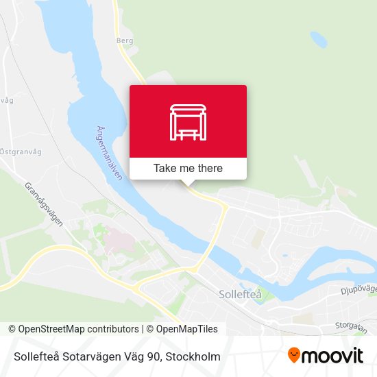 Sollefteå Sotarvägen Väg 90 map