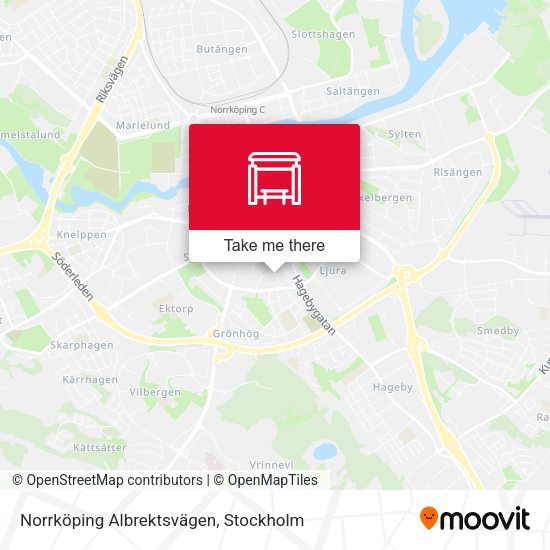 Norrköping Albrektsvägen map