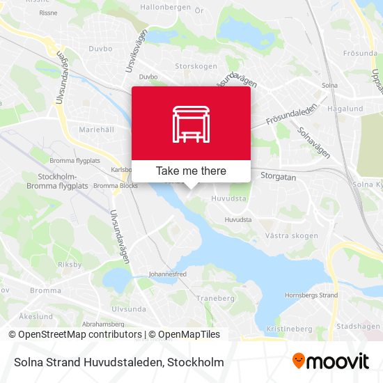 Solna Strand Huvudstaleden map