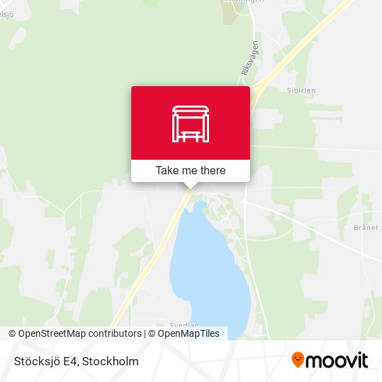 Stöcksjö E4 map