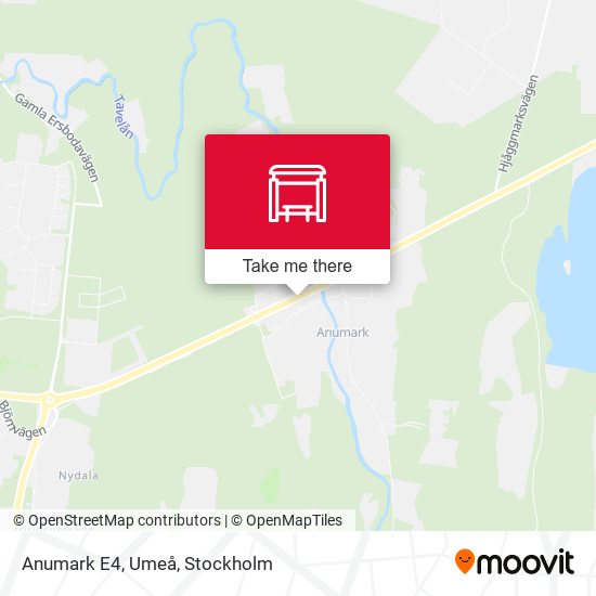 Anumark E4, Umeå map