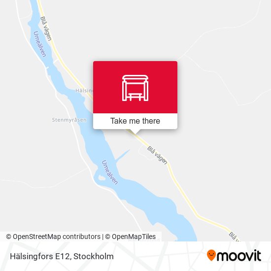 Hälsingfors E12 map