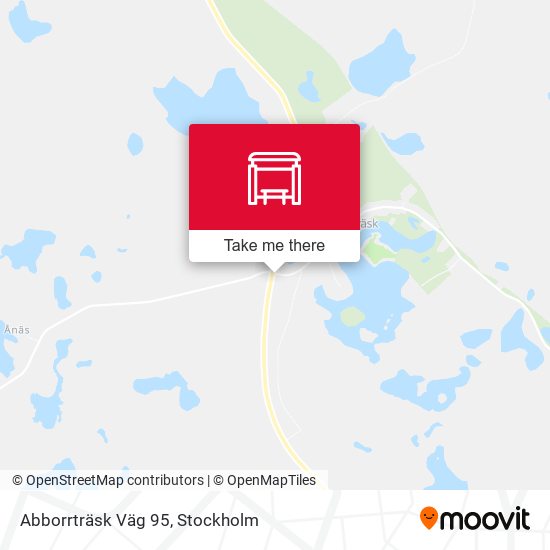 Abborrträsk Väg 95 map