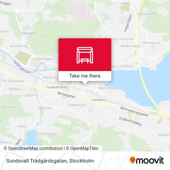 Sundsvall Trädgårdsgatan map