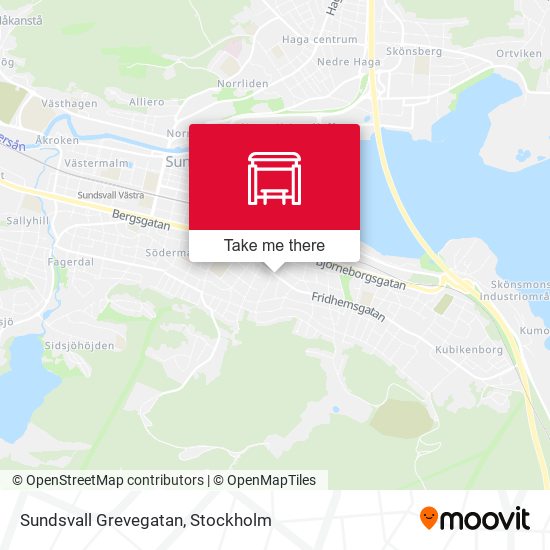 Sundsvall Grevegatan map