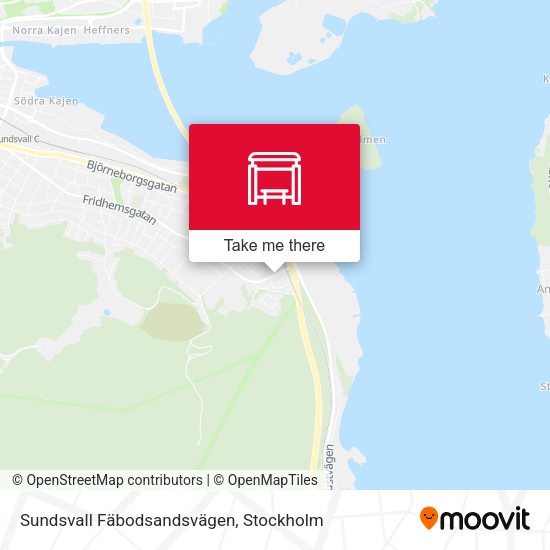 Sundsvall Fäbodsandsvägen map