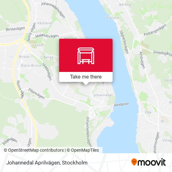 Johannedal Aprilvägen map
