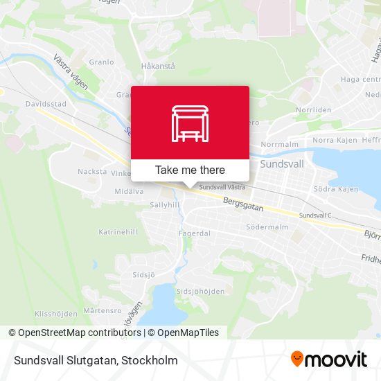 Sundsvall Slutgatan map