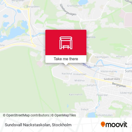 Sundsvall Nackstaskolan map