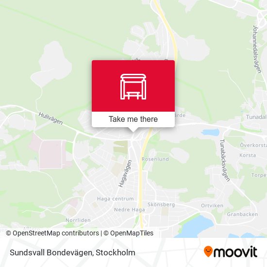 Sundsvall Bondevägen map