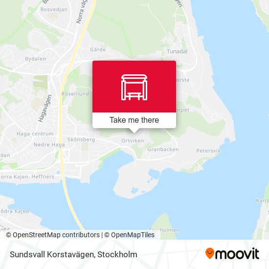 Sundsvall Korstavägen map