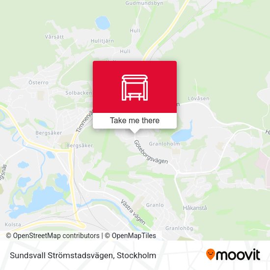 Sundsvall Strömstadsvägen map