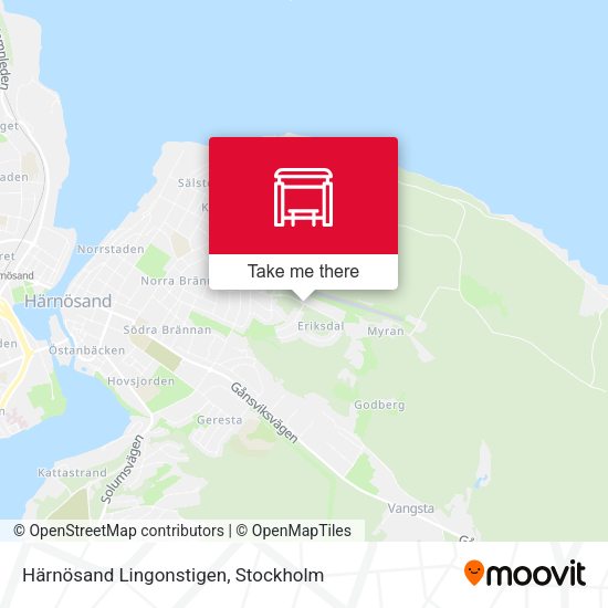 Härnösand Lingonstigen map
