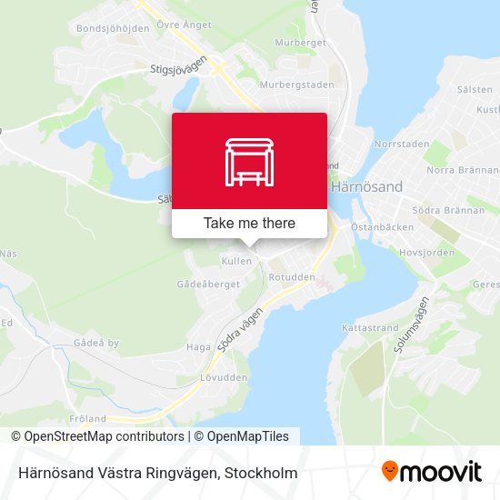 Härnösand Västra Ringvägen map