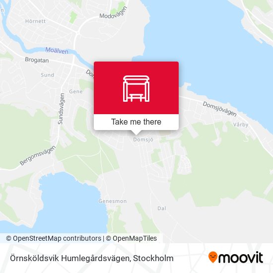 Örnsköldsvik Humlegårdsvägen map
