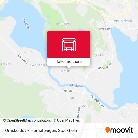 Örnsköldsvik Hörnettvägen map