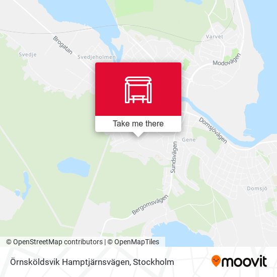 Örnsköldsvik Hamptjärnsvägen map