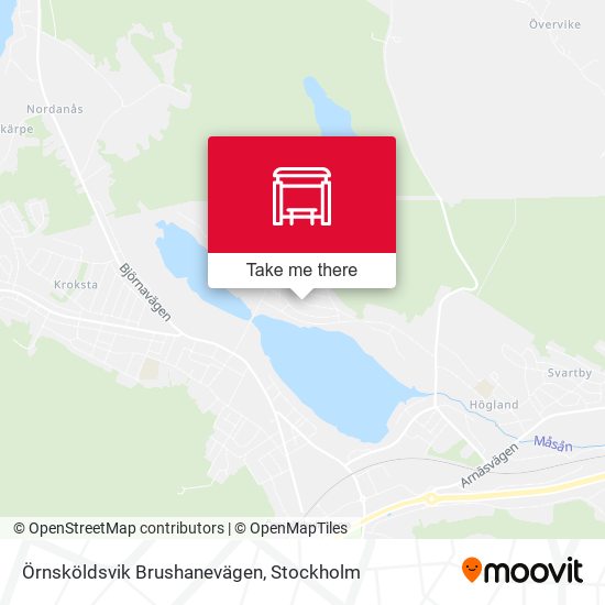 Örnsköldsvik Brushanevägen map