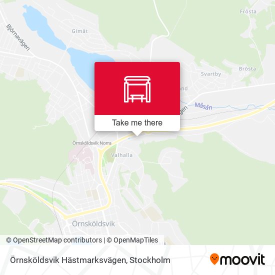 Örnsköldsvik Hästmarksvägen map