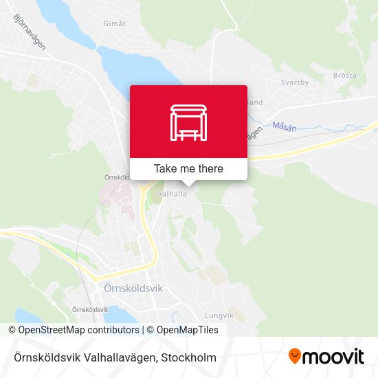 Örnsköldsvik Valhallavägen map