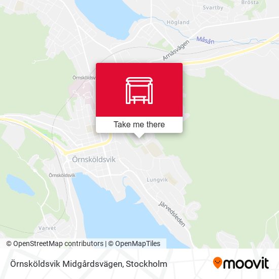 Örnsköldsvik Midgårdsvägen map