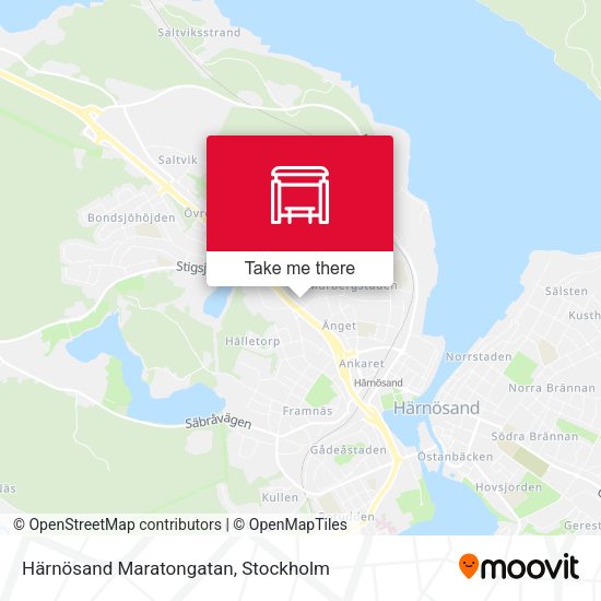 Härnösand Maratongatan map