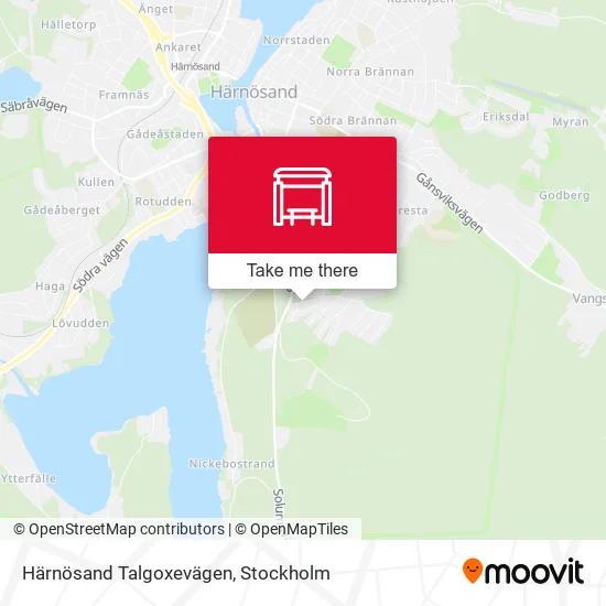 Härnösand Talgoxevägen map