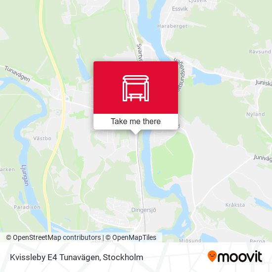 Kvissleby E4 Tunavägen map