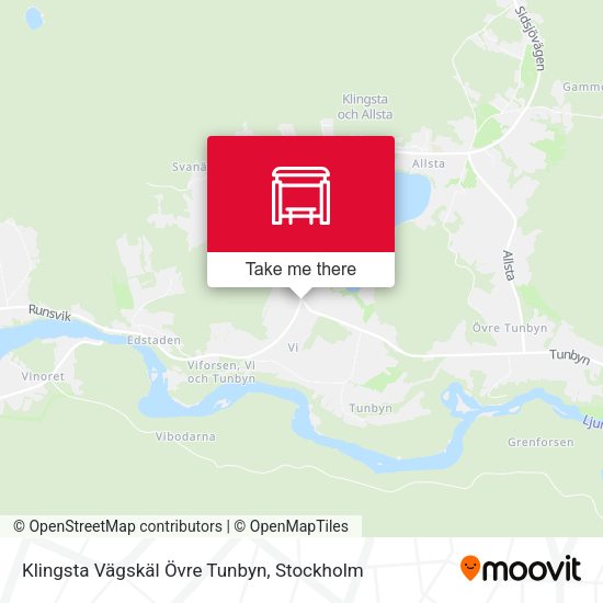 Klingsta Vägskäl Övre Tunbyn map