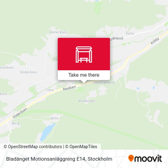 Bladänget Motionsanläggning E14 map