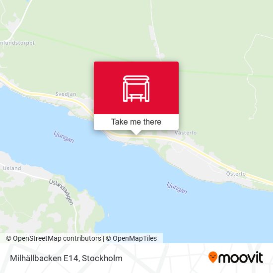 Milhällbacken E14 map