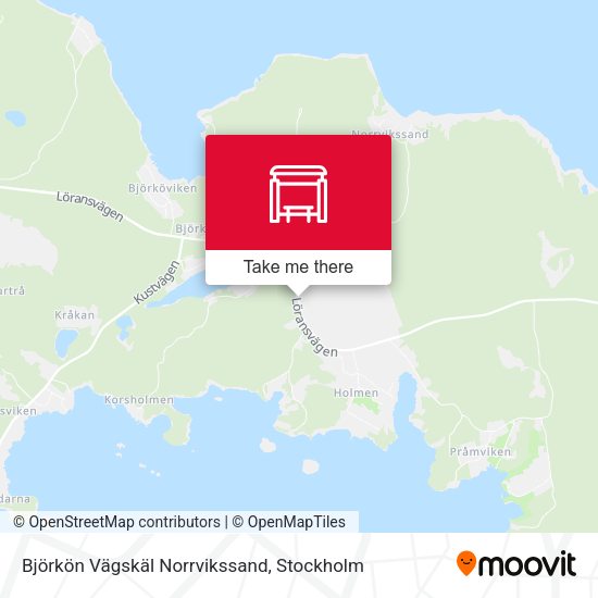 Björkön Vägskäl Norrvikssand map