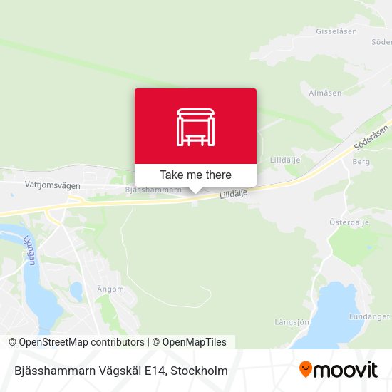Bjässhammarn Vägskäl E14 map