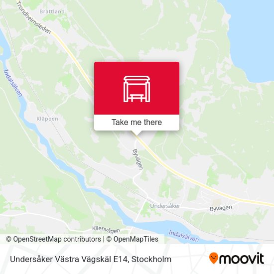 Undersåker Västra Vägskäl E14 map