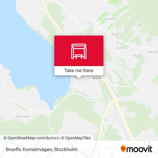 Brunflo Kornettvägen map