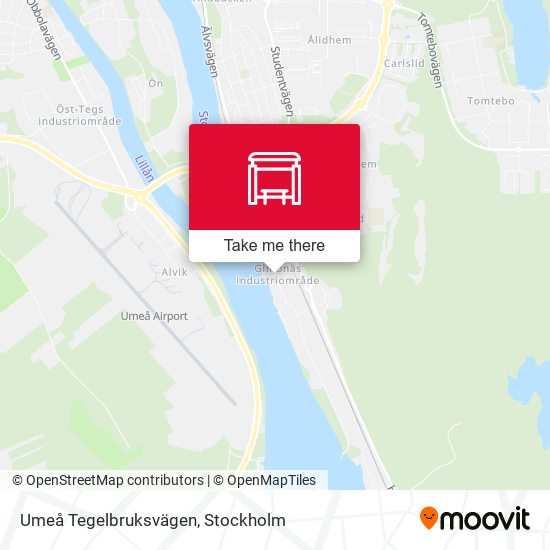 Umeå Tegelbruksvägen map
